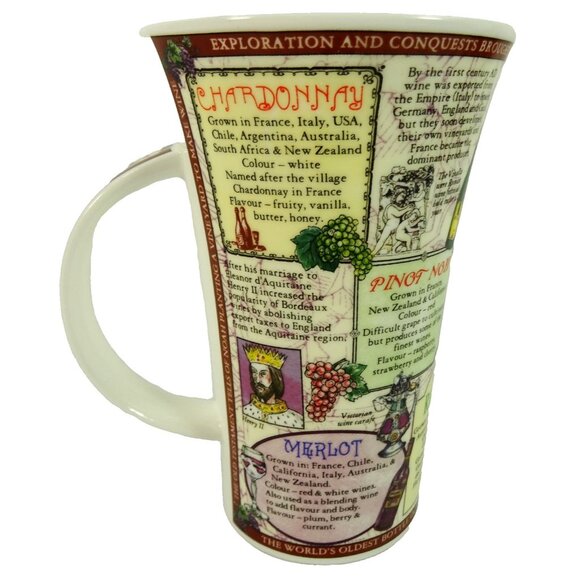 Dunoon Wines of the World Coffee Mug Tall Large Fine Bone China - Picture 1 of 9